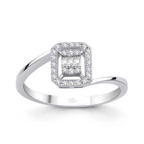 0.17 Karat Pırlanta Baget Yüzük