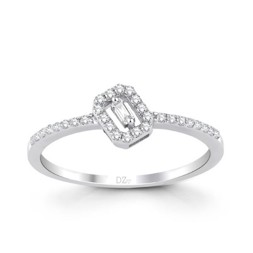 0.15 Karat Pırlanta Baget Yüzük