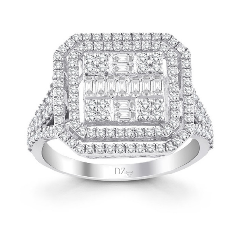 1.00 Karat Pırlanta Baget Yüzük