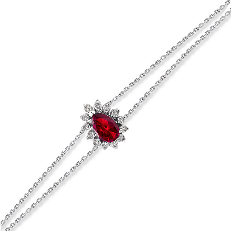 0.60 Ct.  Pırlanta Yakut Bileklik