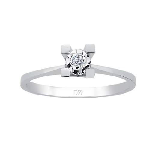 0,50 Karat Görünümlü Pırlanta Tektaş Yüzük