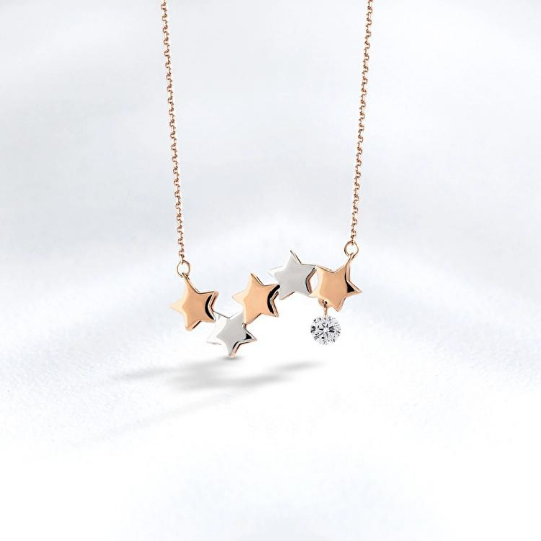 0,08 Karat Yıldız Pırlanta Kolye
