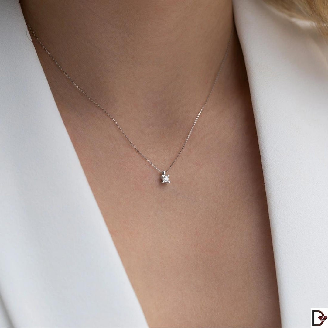 0,20 Karat Pırlanta Tektaş Kolye