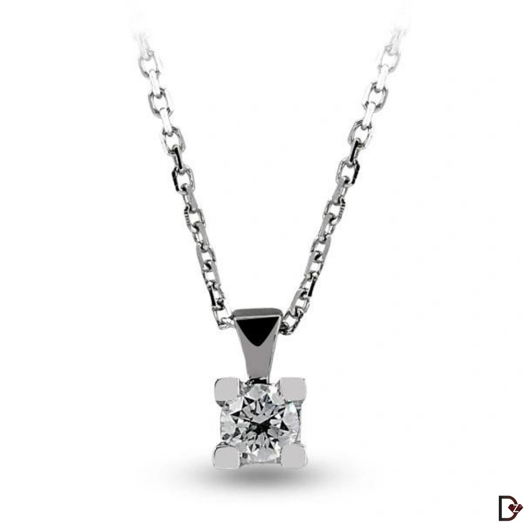 0,13 Karat Pırlanta Tektaş Kolye