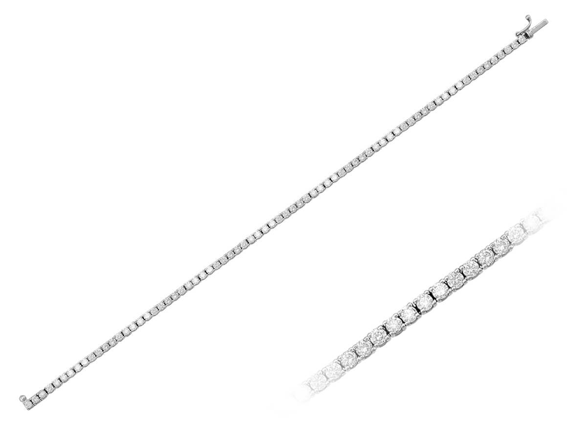 3.37 Karat F Renk Pırlanta Suyolu Bileklik