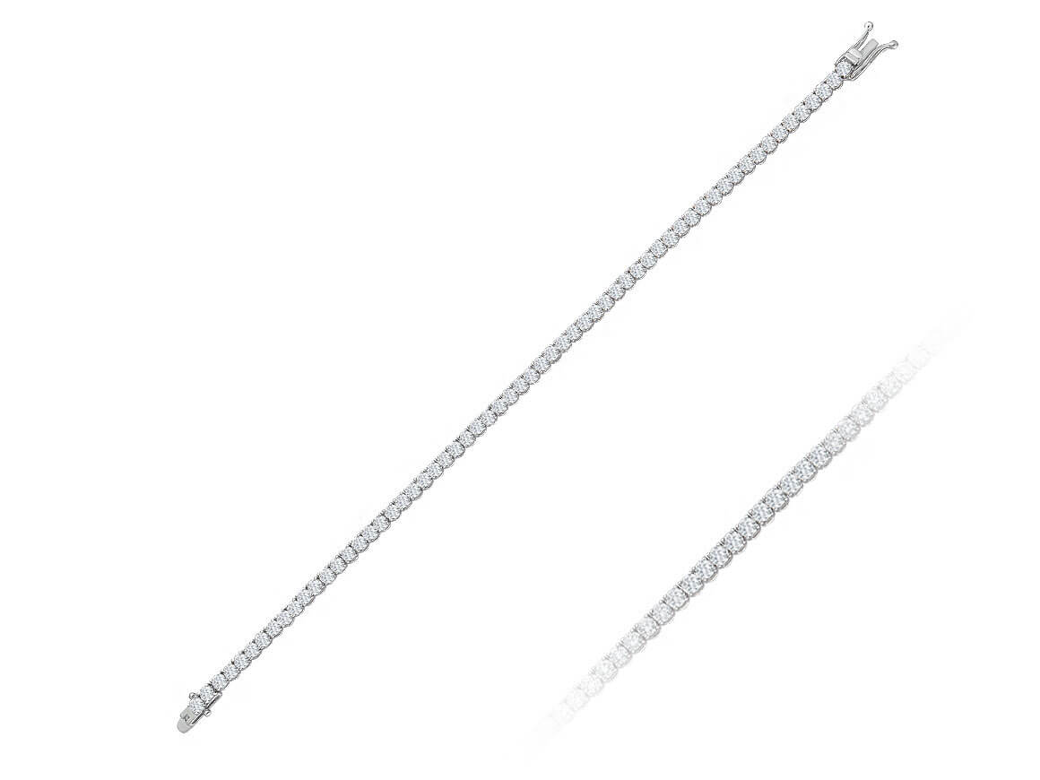 4.20 Karat F Renk Pırlanta Suyolu Bileklik