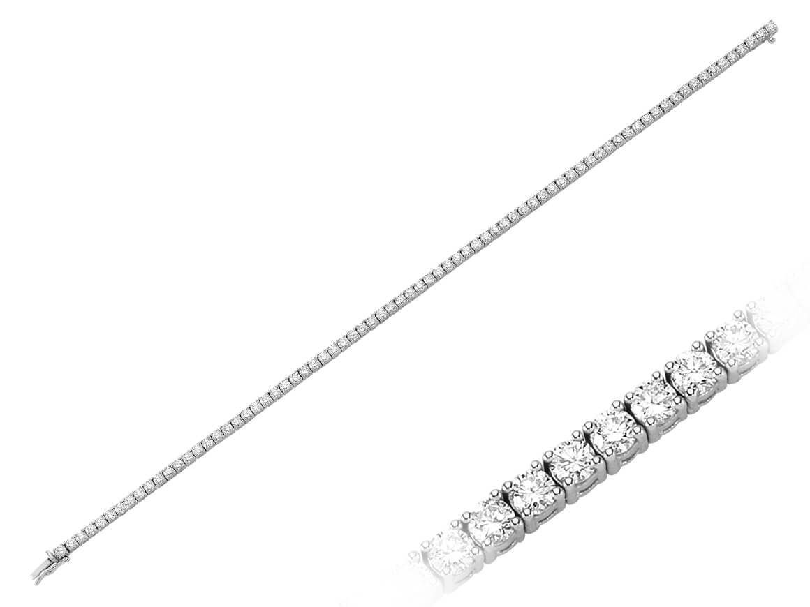 3.35 Karat F Renk Pırlanta Suyolu Bileklik