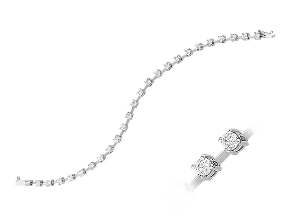 2,93 Karat F Renk Pırlanta Suyolu Bileklik