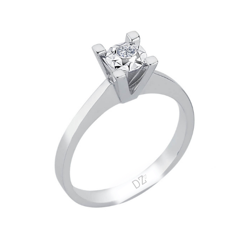 0,50 Karat Görünümlü Pırlanta Tektaş Yüzük