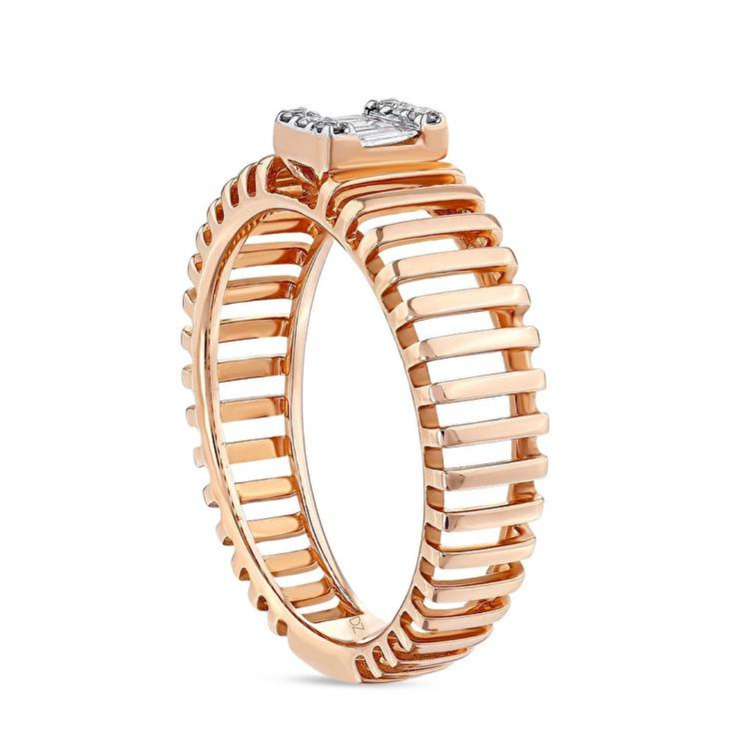 0.13 Karat Baget Pırlanta Yüzük