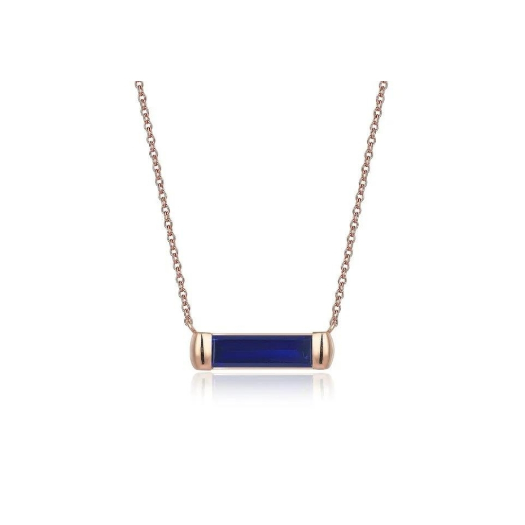 Safir Minimal Altın Kolye