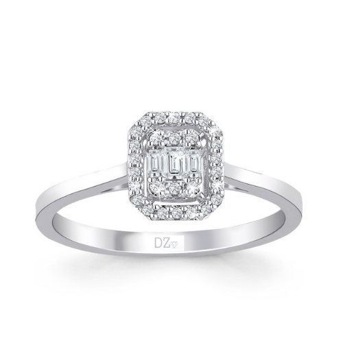 0.15 Karat Pırlanta Baget Yüzük